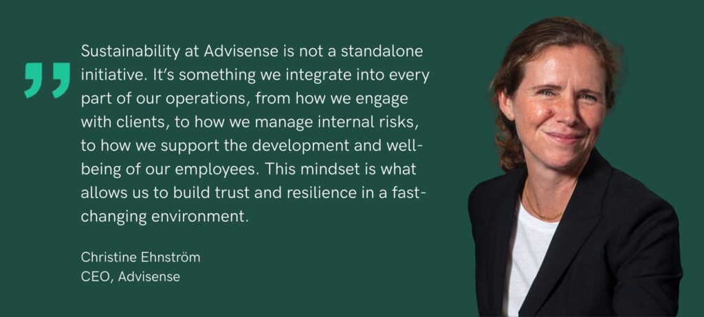 Sustainability at Advisense